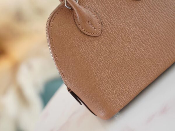 fa8bfe23cbeaa3f Stock God Factory Bags Factory Hermes 2J Quebracho Chevre Leather Mini Bolide18CM Silver Hardware