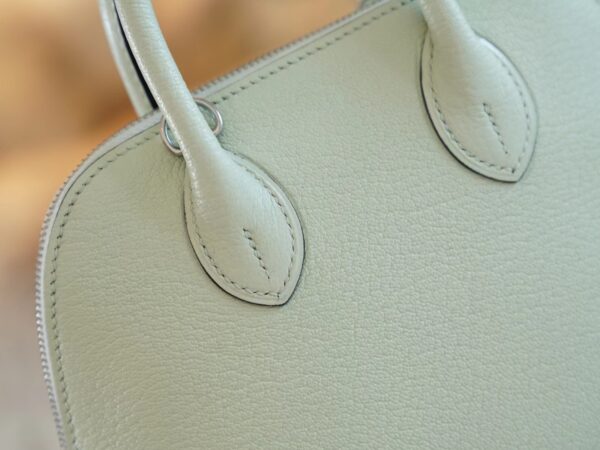 fb8d26e0869ddc8 God Factory Bags Hermes Chevre Leather Mini Bolide 18CM 0S Vert Fizz Silver Hardware