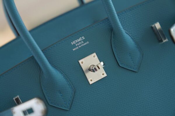 fbacf49a8a2559a Fashion Hermes Birkin 25CM Epsom 7B Turquoise Silver Hardware
