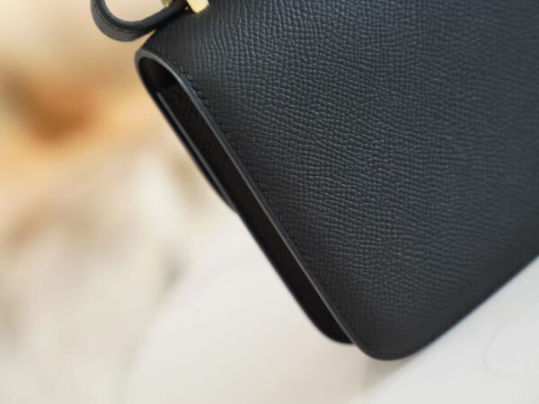fbbdc972544e91b Full Handmade Hermes CK89 Black Epsom Leather Constance14cm Gold Hardware