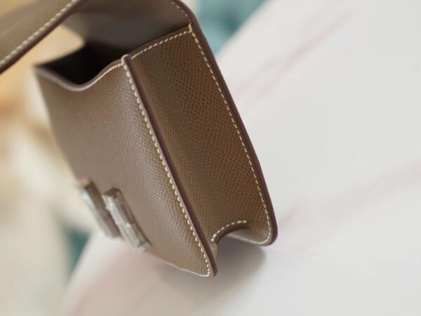 fc413057c3c34c4 God Factory Bags Hermes C18 Gris Etoupe Epsom Leather Constance14cm Silver Hardware