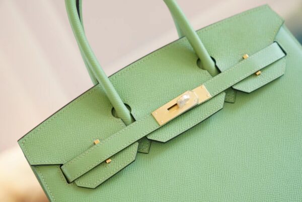 fc80575480a14d2 Wholesale Hermes Birkin30CM 3i Vert Criquet Epsom Leather Gold Hardware
