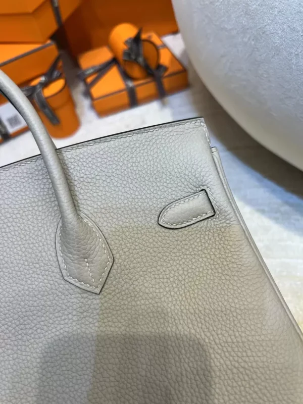 fcbbc53f1495702-jpg Handmade Hermes Togo Leather Birkin 25CM 81 Gris Tourterelle Silver Hardware