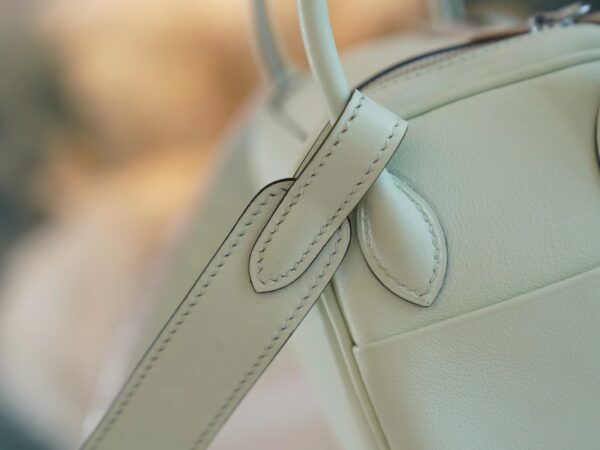 fce2363d9ac8feb Full Handmade Hermes Mini Lindy 19CM 0S Vert Fizz Swift Silver Hardware