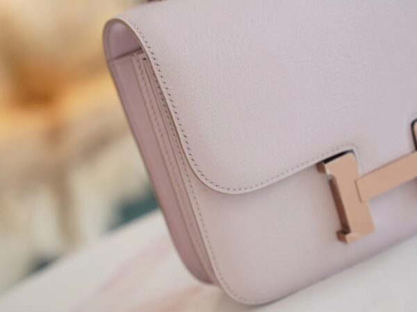 fd4b2e8eb9828a2 Canada Ottawa Hermes Constance Bag 19CM Chevre 09 Mauve Pale Rose Gold Hardware