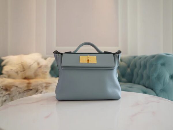 fd966c803390f3d-1 New Hermes Evercolor Mini Kelly 2424 Blue Lin / Gris Mouette Inner Gold Hardware