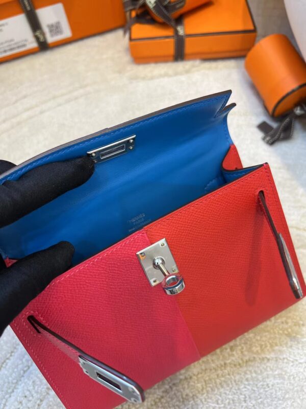 fe36ffd7ee9f46e USA Los Angeles Hermes Three Colors Epsom Mini Kelly 19CM Silver Hardware