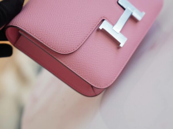 fefd672ee37604b Sale God Factory Bags Factory Hermes Constance14cm Rose Sakura Epsom Leather Silver Hardware