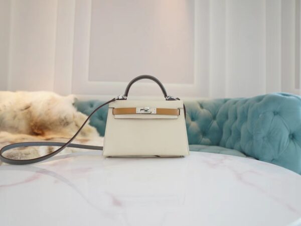 ff4ab55a9616d1a-1 God Factory Bags Factory Hermes Mini Kelly II 19CM I2 Nata/0L Gris Meyer/0M Chai Epsom Leather