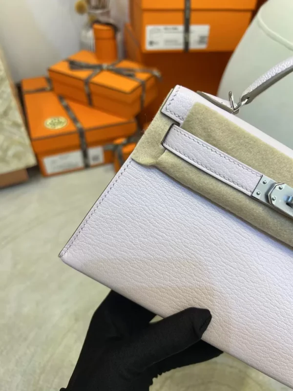 ffadac5cc7fb9e6-jpg Taiwan Hermes Mini Kelly 19CM Chevre Leather 09 Mauve Pale Silver Hardware