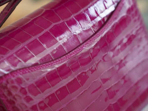 ffdddedec29ffab Hermes Factory Constance 19CM Shiny Alligator J5 Rose Sheherazade Silver Hardware