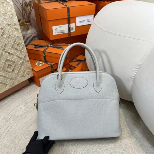 Australia Sydney Hermes 80 Gris Pearl Clemence Bolide 31CM Gold Hardware