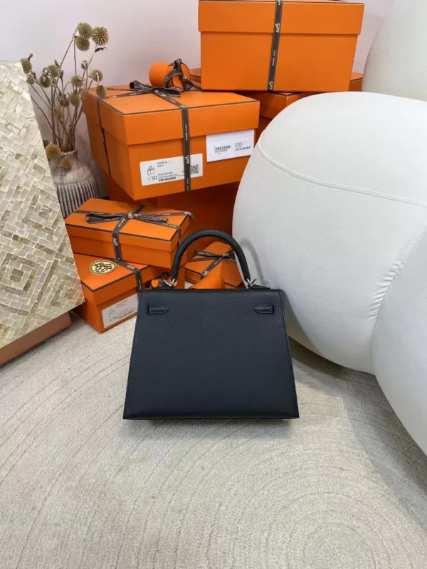 mmexport1712557669297-jpg Handmade Hermes Epsom 89 Noir Kelly Sellier 25CM Silver Hardware