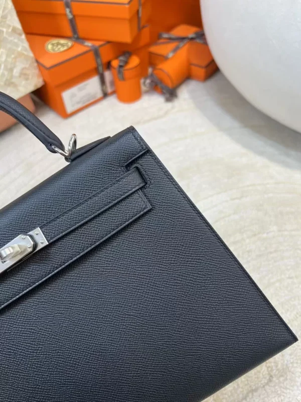 mmexport1712557671106-jpg Handmade Hermes Epsom 89 Noir Kelly Sellier 25CM Silver Hardware