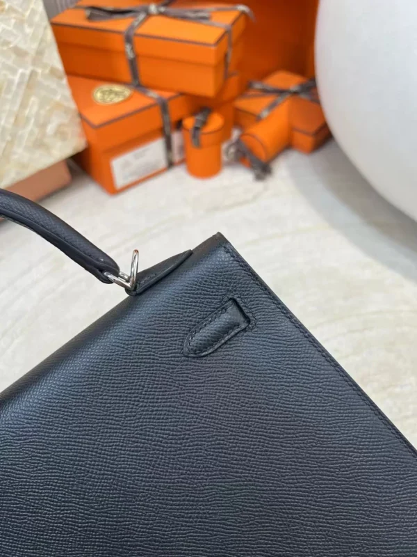 mmexport1712557674705-jpg Handmade Hermes Epsom 89 Noir Kelly Sellier 25CM Silver Hardware
