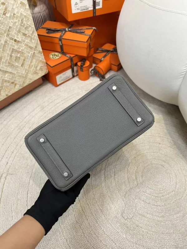 mmexport1712557797624-jpg New Hermes Birkin Touch 25CM Togo 0L Gris Meyer / Matte Crocodile 0W Gris Neve Silver Hardware