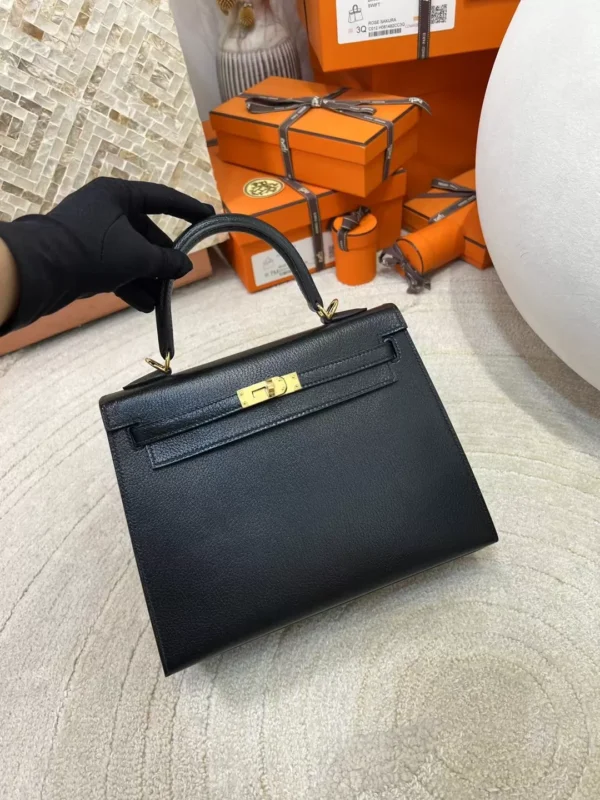 mmexport1713250031202-jpg New Hermes Kelly Sellier 25CM 89 Noir Chevre Leather Gold Hardware