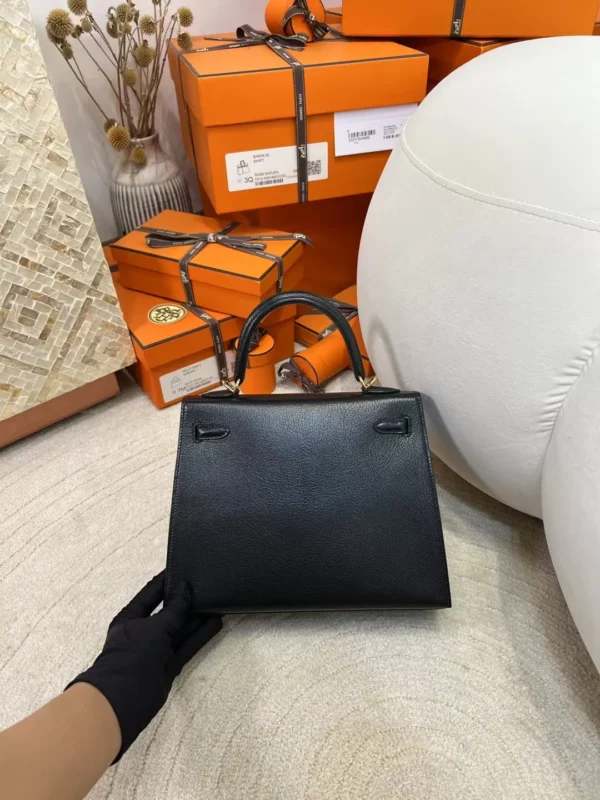 mmexport1713250042597-jpg New Hermes Kelly Sellier 25CM 89 Noir Chevre Leather Gold Hardware