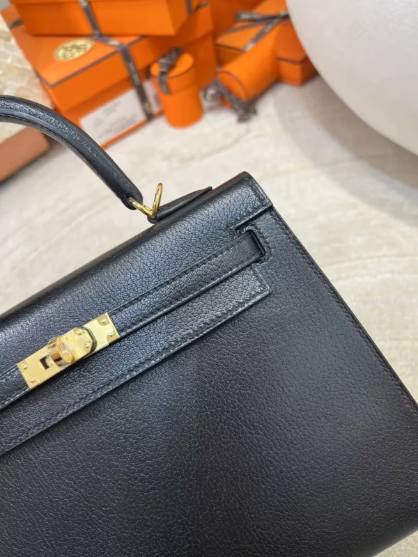 mmexport1713250044566-jpg New Hermes Kelly Sellier 25CM 89 Noir Chevre Leather Gold Hardware