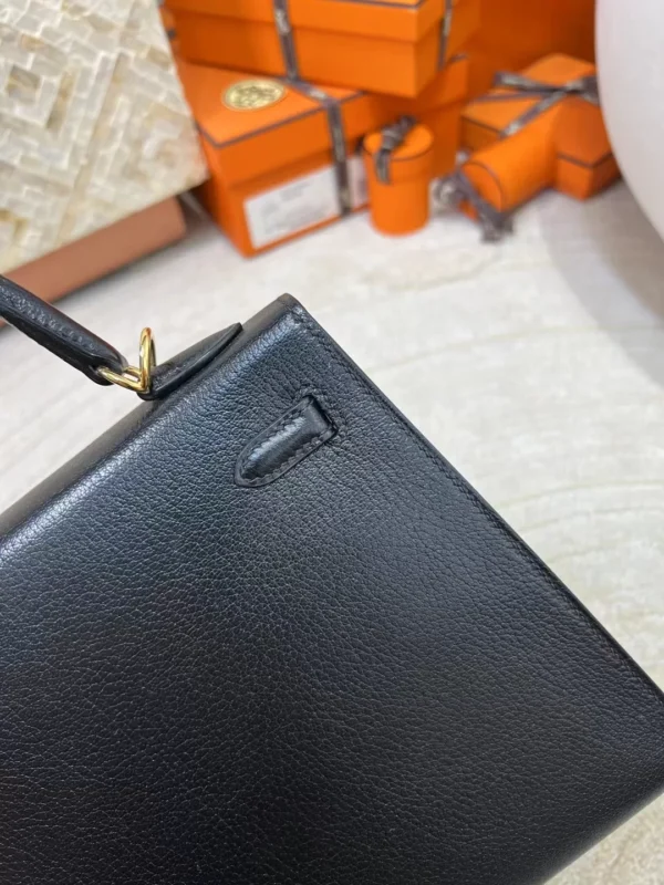 mmexport1713250048284-jpg New Hermes Kelly Sellier 25CM 89 Noir Chevre Leather Gold Hardware