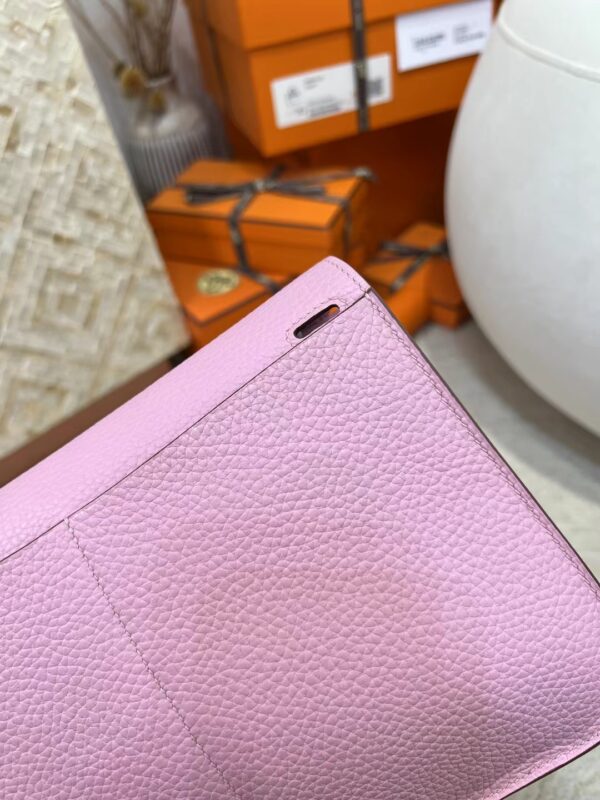 mmexport1713423286452 Qatar Doha Hermes Halzan 25CM Clemence X9 Mauve Sylvestre Gold Hardware
