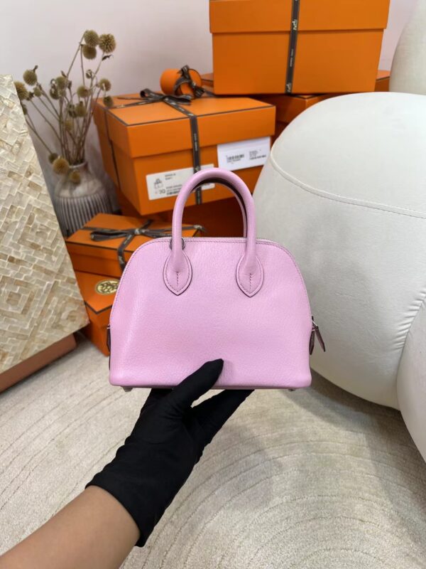 mmexport1713423509922-1 Singapore Kuala Lumpur Hermes Chevre Leather Mini Bolide 18CM X9 Mauve Sylvestre Silver Hardware