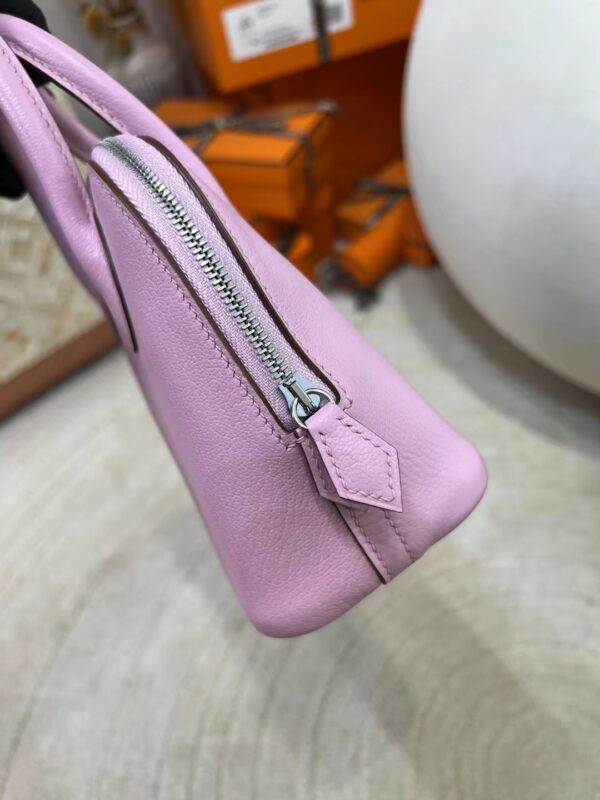 mmexport1713423513397 Singapore Kuala Lumpur Hermes Chevre Leather Mini Bolide 18CM X9 Mauve Sylvestre Silver Hardware