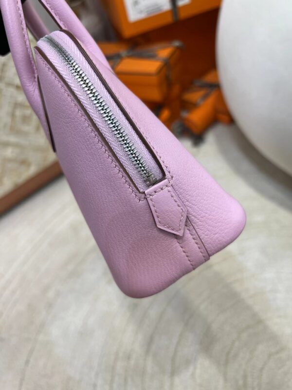mmexport1713423516915 Singapore Kuala Lumpur Hermes Chevre Leather Mini Bolide 18CM X9 Mauve Sylvestre Silver Hardware