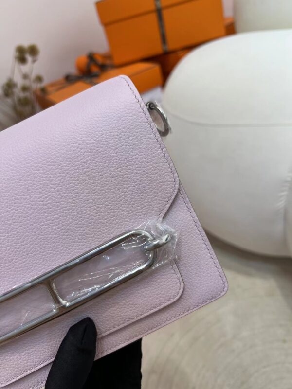 mmexport1713423621416 Handmade Hermes Roulis 19cm Evercolor Leather 09 Mauve Pale Silver Hardware