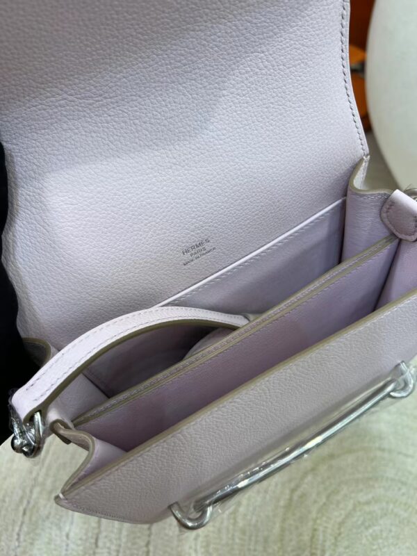 mmexport1713423628985 Handmade Hermes Roulis 19cm Evercolor Leather 09 Mauve Pale Silver Hardware
