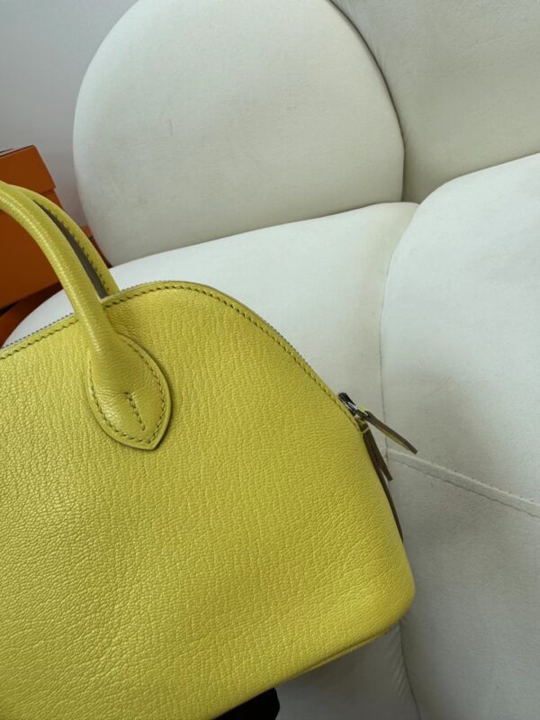 mmexport1715153506726 Hermes Bag Pictures Chevre Leather 0Y Lemoncello Mini Bolide 18CM Silver Hardware