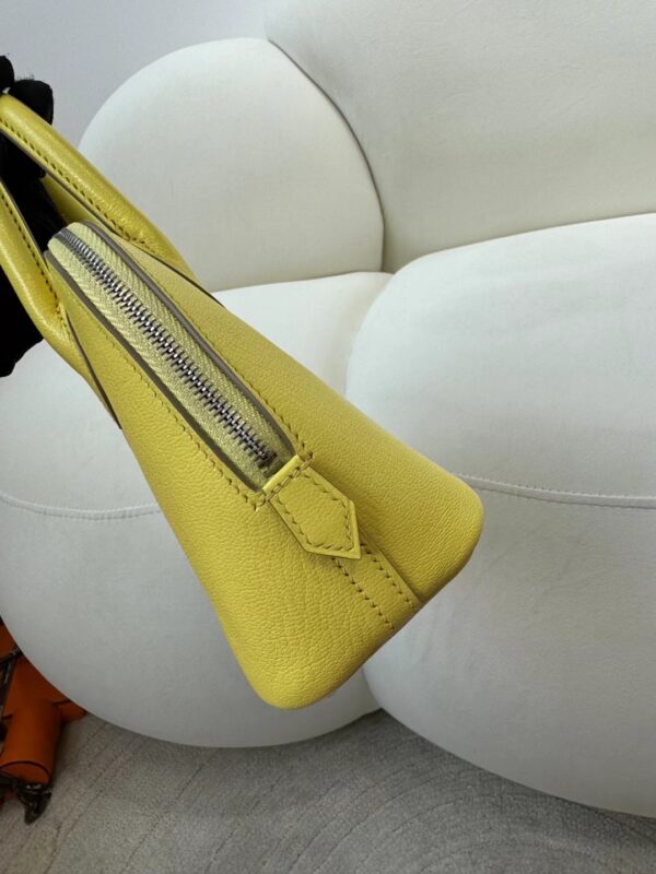 mmexport1715153508640 Hermes Bag Pictures Chevre Leather 0Y Lemoncello Mini Bolide 18CM Silver Hardware