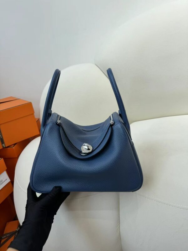 mmexport1715153683449-1 Hermes Boutique R2 Blue Agate/ 4Z Gris Mouette Clemence Lindy 26CM Silver Hardware