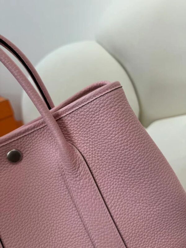 mmexport1715153770218 UAE Dubai Hermes Garden Party 30CM Clemence Leather Rose Sakura Silver Hardware
