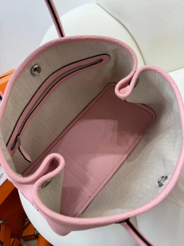mmexport1715153773771 UAE Dubai Hermes Garden Party 30CM Clemence Leather Rose Sakura Silver Hardware
