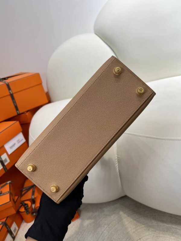 mmexport1716272094062 Russia Moscow Hermes Epsom Leather Kelly Sellier 25CM 0M Chai Gold Hardware