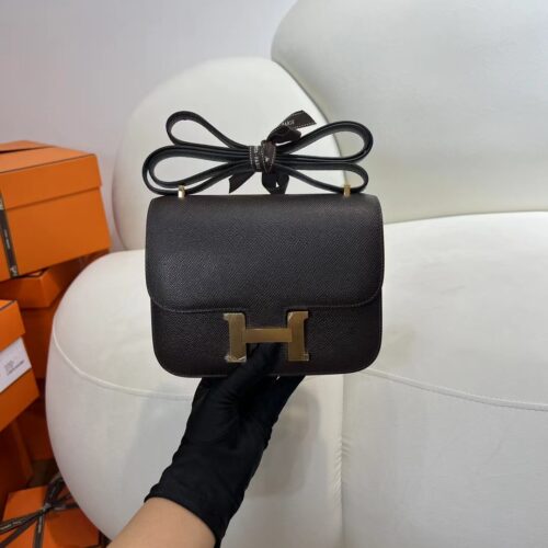 Thailand Hermes Constance 19CM 0G Rouge Sellier Epsom Leather Gold Hardware
