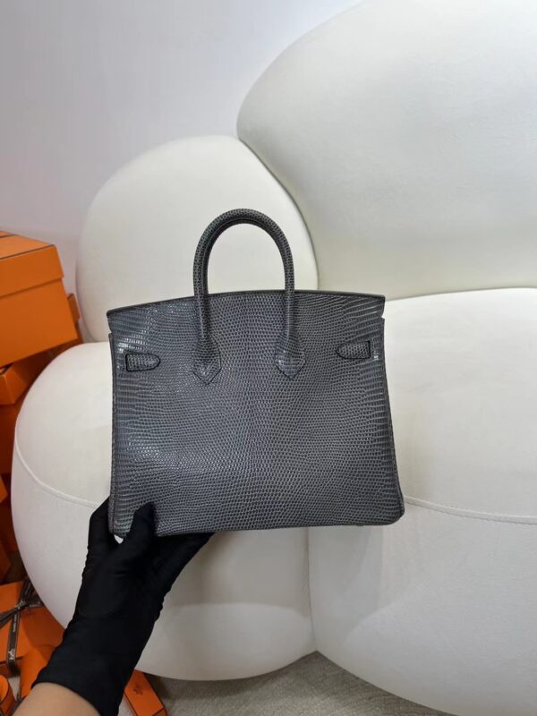 mmexport1716273240128 Kuwait Hermes 84 Gris Fonce Lizard Leather Birkin 25CM Silver Hardware