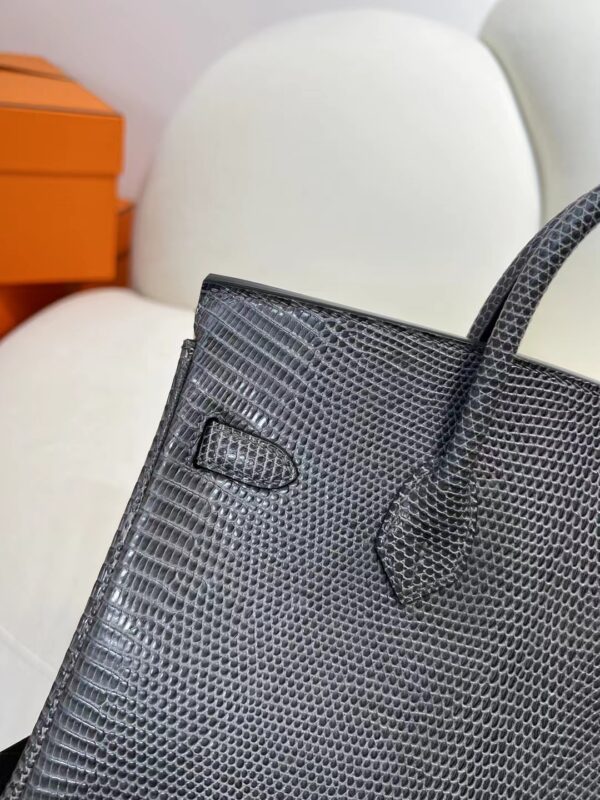 mmexport1716273241893 Kuwait Hermes 84 Gris Fonce Lizard Leather Birkin 25CM Silver Hardware