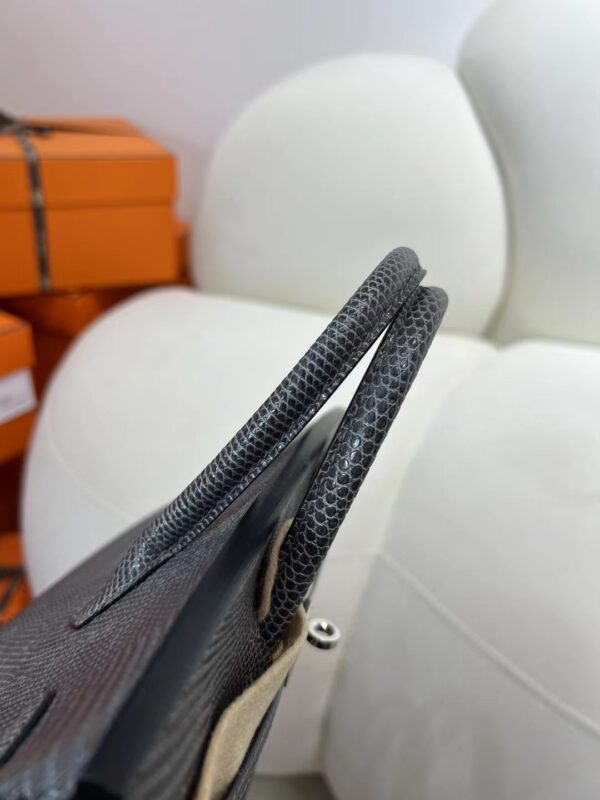 mmexport1716273243629 Kuwait Hermes 84 Gris Fonce Lizard Leather Birkin 25CM Silver Hardware