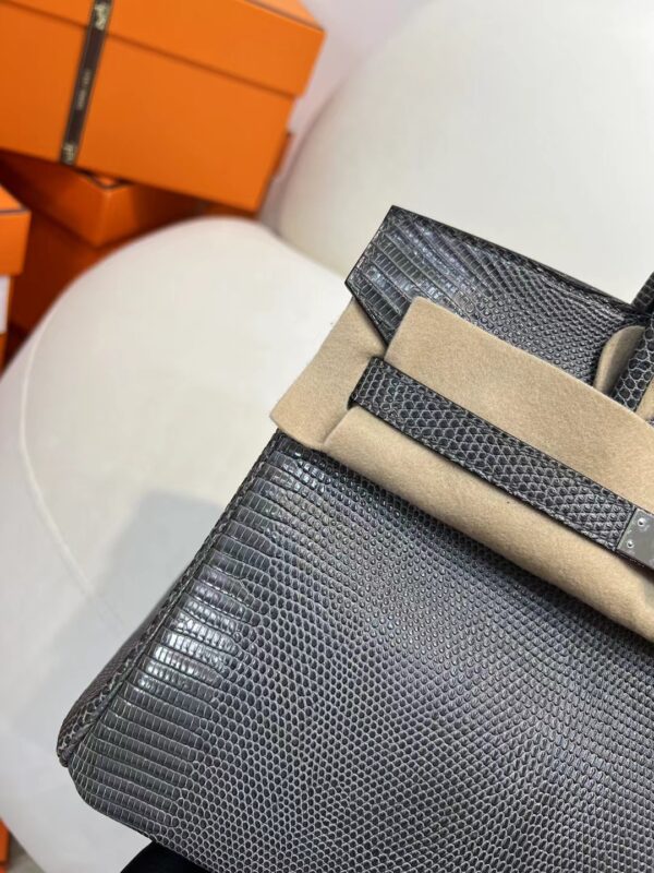 mmexport1716273245437 Kuwait Hermes 84 Gris Fonce Lizard Leather Birkin 25CM Silver Hardware