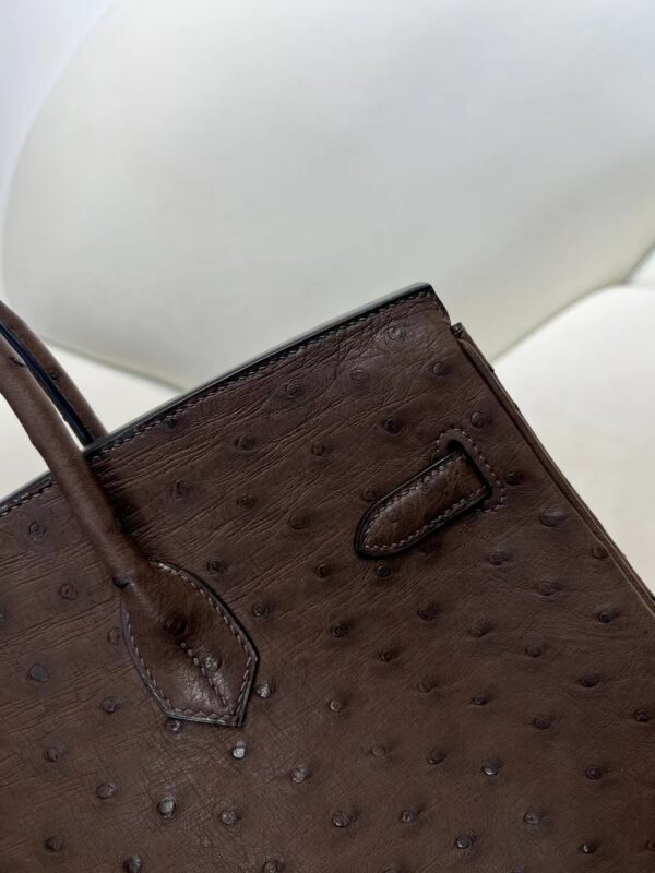 mmexport1716273396091 Hermes Boutique Birkin 35CM Chocolate KK Ostrich Silver Hardware