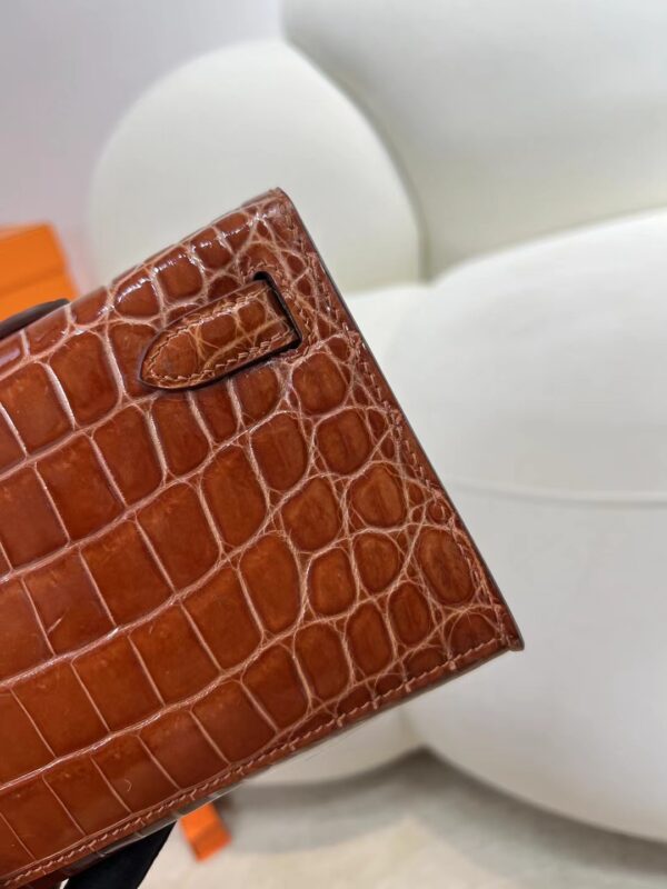 mmexport1716273463597 Britain Hermes Shiny Niloticus Crocodile Kelly Cut 31CM CK33 Miel Gold Hardware