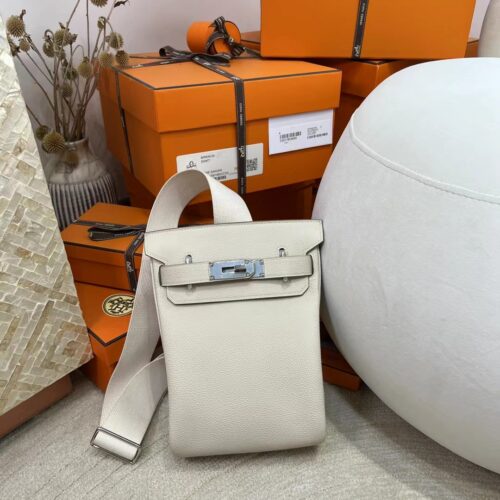Russia Moscow Hermes Hac A Dos Backpack Togo Leather 10 Craie Silver Hardware