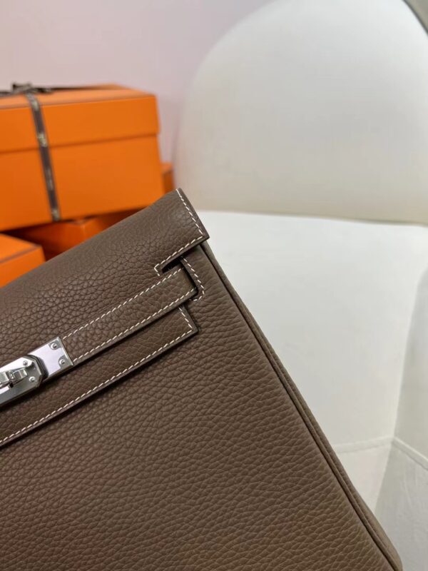 mmexport1717567895932 Hermes Bag Images Kelly Ado 22CM 18 Etoupe Clemence Leather Silver Hardware