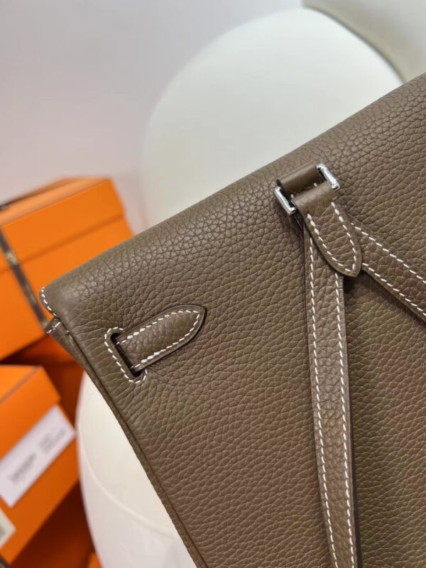 mmexport1717567897832 Hermes Bag Images Kelly Ado 22CM 18 Etoupe Clemence Leather Silver Hardware