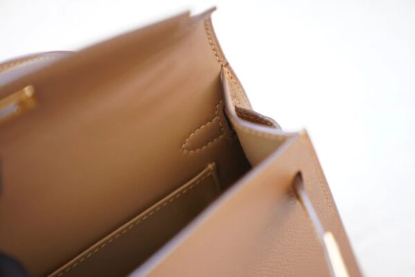 mmexport1720592564165 Korea Seoul Hermes Mini Kelly 19CM Epsom Leather 3G Alezan Gold Hardware