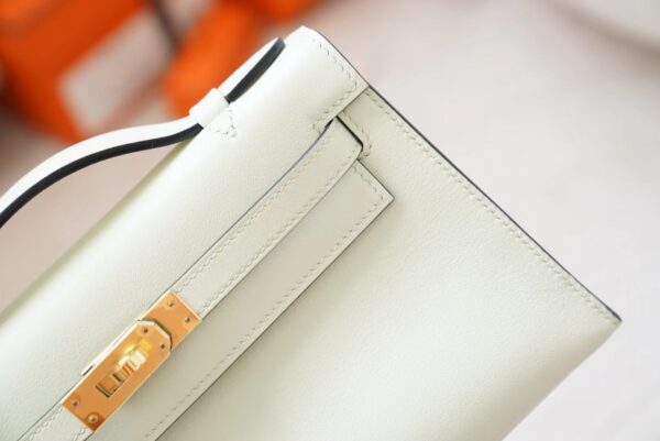 mmexport1720592598082 Hermes Bag Images Kelly Pochette 22CM Swift Leather 0S Vert Fizz Gold Hardware