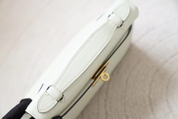 mmexport1720592600012 Hermes Bag Images Kelly Pochette 22CM Swift Leather 0S Vert Fizz Gold Hardware