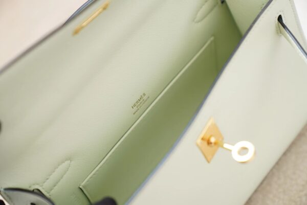 mmexport1720592607724 Hermes Bag Images Kelly Pochette 22CM Swift Leather 0S Vert Fizz Gold Hardware